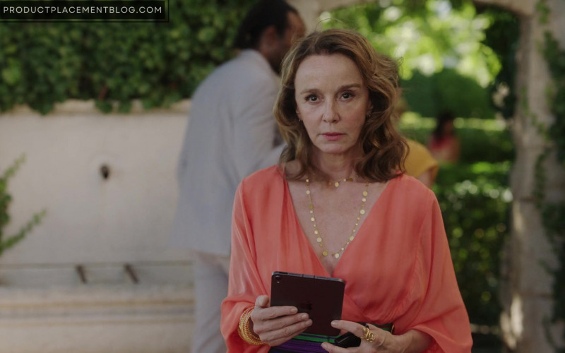 Apple iPad Tablet Held by Philippine Leroy-Beaulieu in Emily in Paris S03E06 Ex-en-Provence (2022)