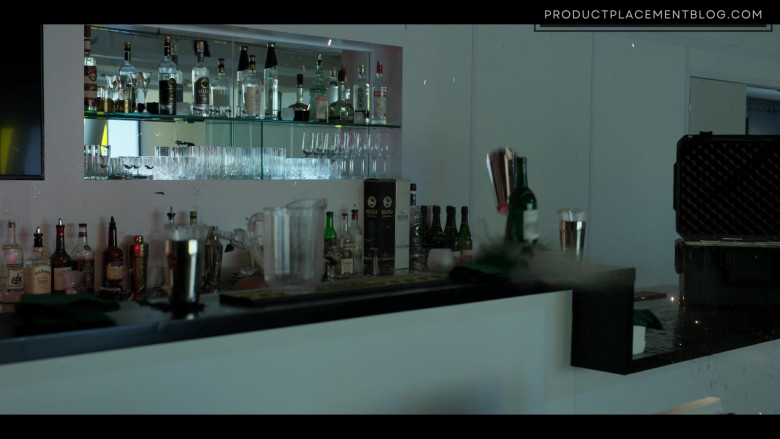 Jack Daniel's Tennessee Whiskey and Beluga Vodka Bottles in The Recruit S01E08 W.T.F.I.O.H. (2022)