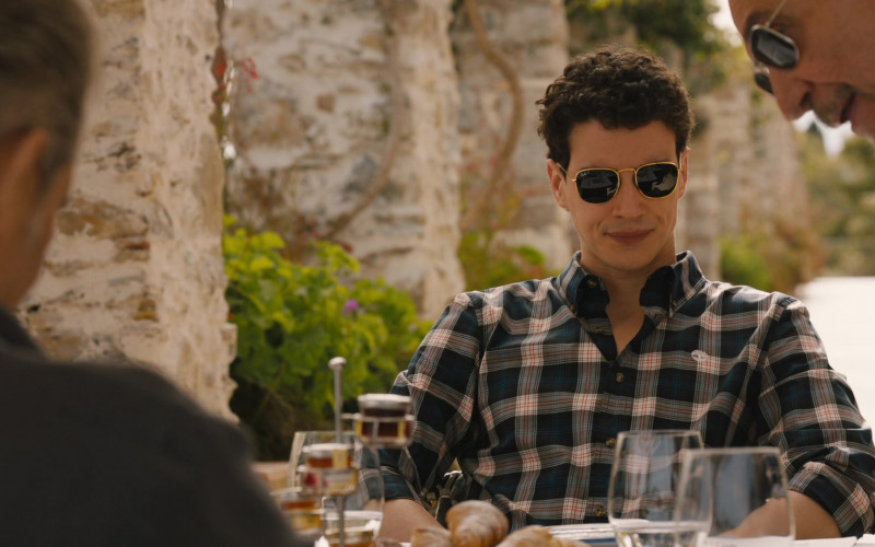 Ray-Ban Sunglasses of Adam DiMarco as Albie Di Grasso in The White Lotus S02E07 Arrivederci (2022)