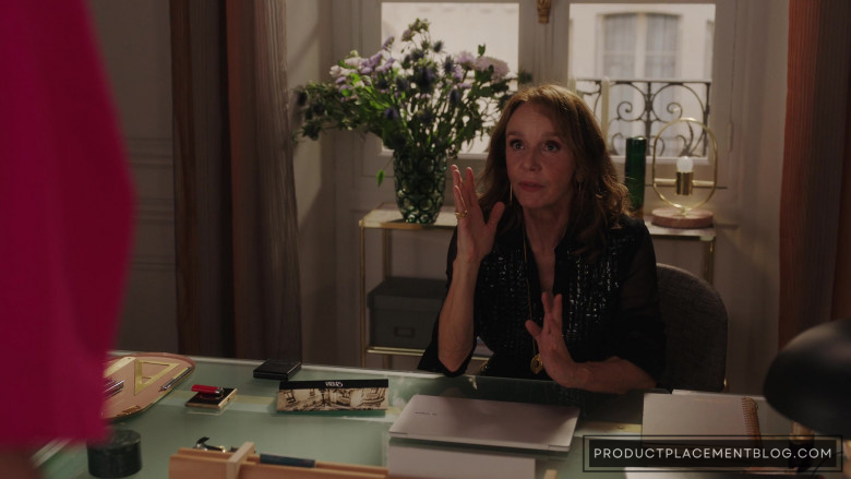 Samsung Laptop of Philippine Leroy-Beaulieu as Sylvie in Emily in Paris S03E09 Love Is in the Air (2)