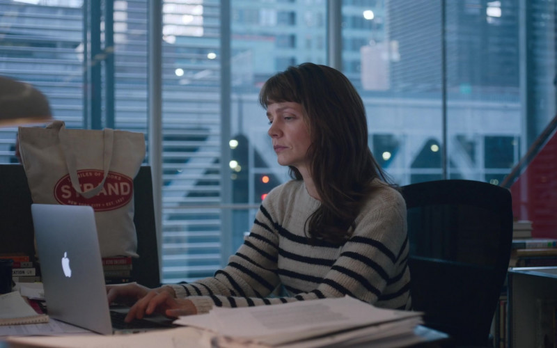 Strand Book Store Bag and Apple MacBook in She Said (2022)