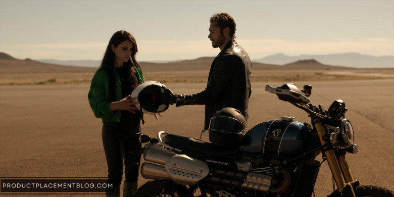 Triumph Scrambler 1200 XE Motorcycle in The Cleaning Lady S02E12 At Long Last (3)