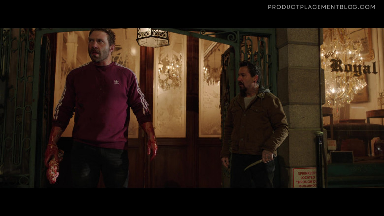 Adidas Men's Sweatshirt Worn by Jai Courtney as Bob Goodwin in Kaleidoscope S01E07 Pink 6 Months After (3)