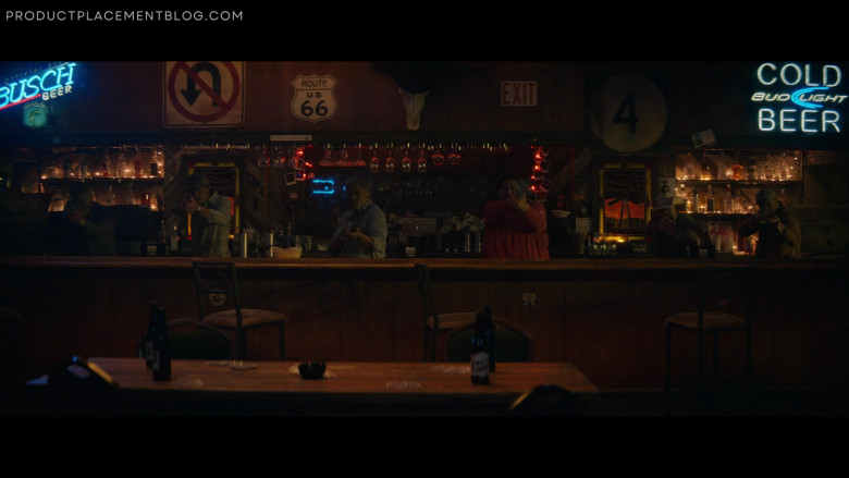 Busch and Bud Light Beer Neon Signs in Tulsa King S01E09 Happy Trails (2023)