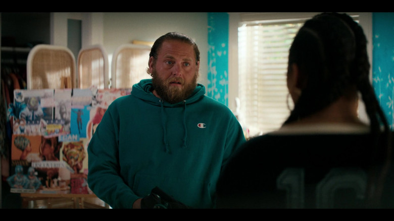 Champion Green Hoodie of Jonah Hill as Ezra Cohen in You People (2023)