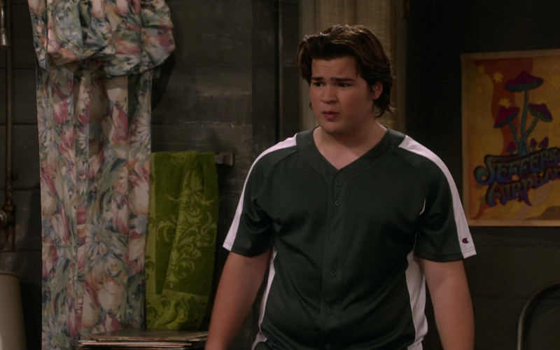 Champion Shirt Worn by Maxwell Acee Donovan as Nate in That '90s Show S01E09 "Dirty Double Booker" (2023)