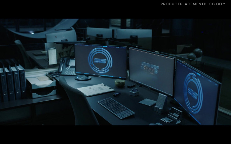 Dell PC Monitors in Kaleidoscope S01E06 Red The Morning After the Heist