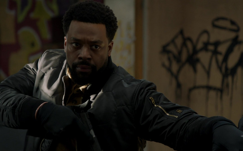 G-Star RAW Jacket Worn by LaRoyce Hawkins as Kevin Atwater in Chicago P.D. S10E11 Long Lost (3)