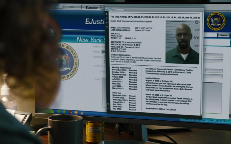 HP PC Monitor in Law and Order S22E11 Second Chance (2023)