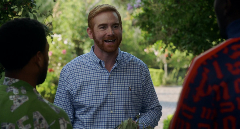 Ralph Lauren Shirt Worn by Andrew Santino in House Party (2023)