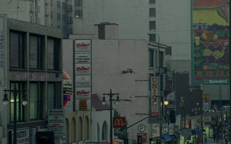 Ritmo Latino and Cingular Wireless Signs, McDonald's Restaurant, Heineken Drawing on the Wall in Constantine (2005)