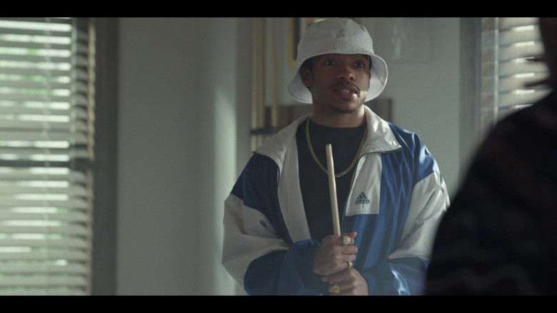 Adidas Men's Jacket and Kangol White Bucket Hat Outfit in Wu-Tang An American Saga S03E02 All I Need (1)