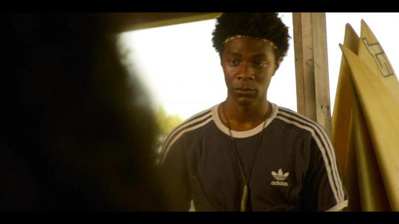 Adidas Men's T-Shirt Worn by Jonathan Daviss as Pope Heyward in Outer Banks S03E05 Heists (1)