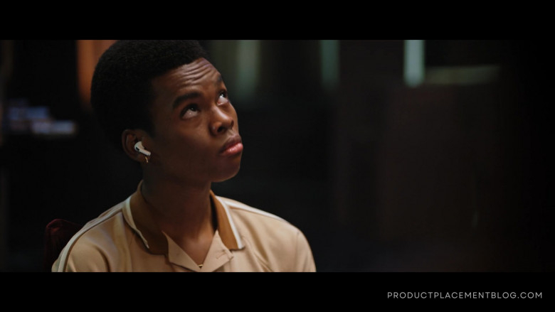 Apple Airpods Headphones of Jahi Di'Allo Winston as Kevin in We Have a Ghost (2023)