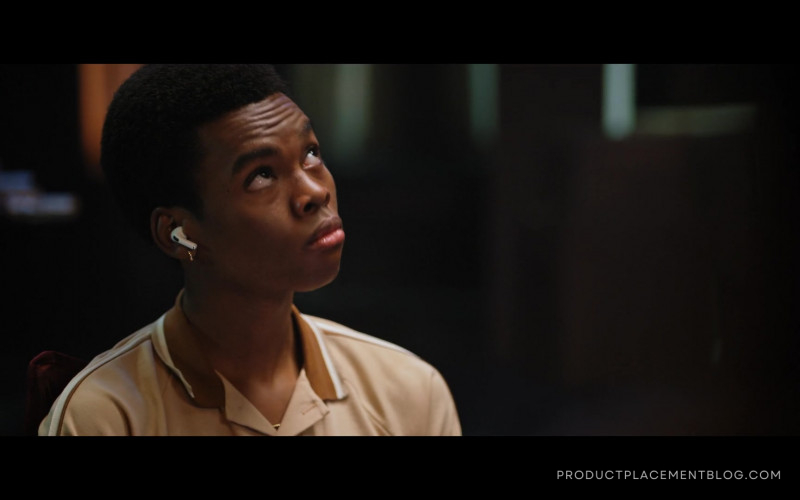 Apple Airpods Headphones of Jahi Di'Allo Winston as Kevin in We Have a Ghost (2023)