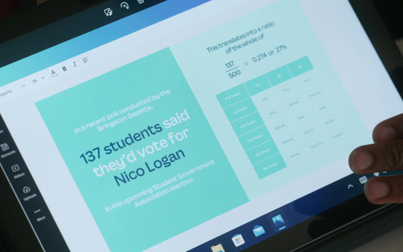 Canva Graphic Design Platform in All American Homecoming S02E11 I Can Tell (2023)