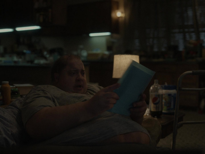 Diet Pepsi Soda Bottle of Brendan Fraser as Charlie in The Whale 2022 Movie (1)