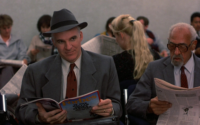 Forbes Magazine of Steve Martin as Neal Page in Planes, Trains and Automobiles (1987)