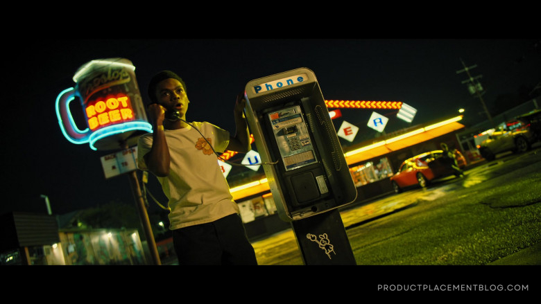 Frostop root beer brand and chain of fast food drive-in restaurant in We Have a Ghost (2023)