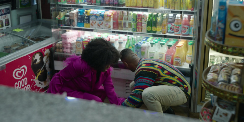 Good Humor Ice Cream, Silk Milk, Topo Chico Water, Tropicana Juices, Planet Oat, Vita Coco, Simply Lemonade Drinks in Harlem S02E02 If You Can't Say Anything Nice… (2023)