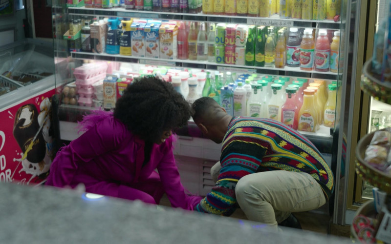 Good Humor Ice Cream, Silk Milk, Topo Chico Water, Tropicana Juices, Planet Oat, Vita Coco, Simply Lemonade Drinks in Harlem S02E02 If You Can't Say Anything Nice… (2023)