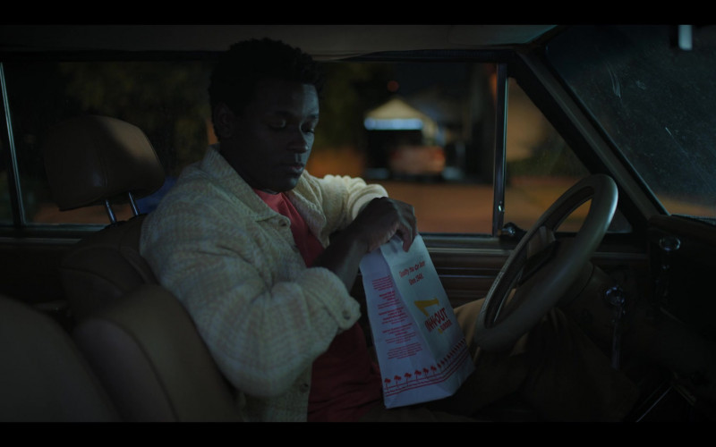 In-N-Out Burger Fast-Food Enjoyed by Michael Solomon as Rusty in Freeridge S01E06 Revenge (2023)