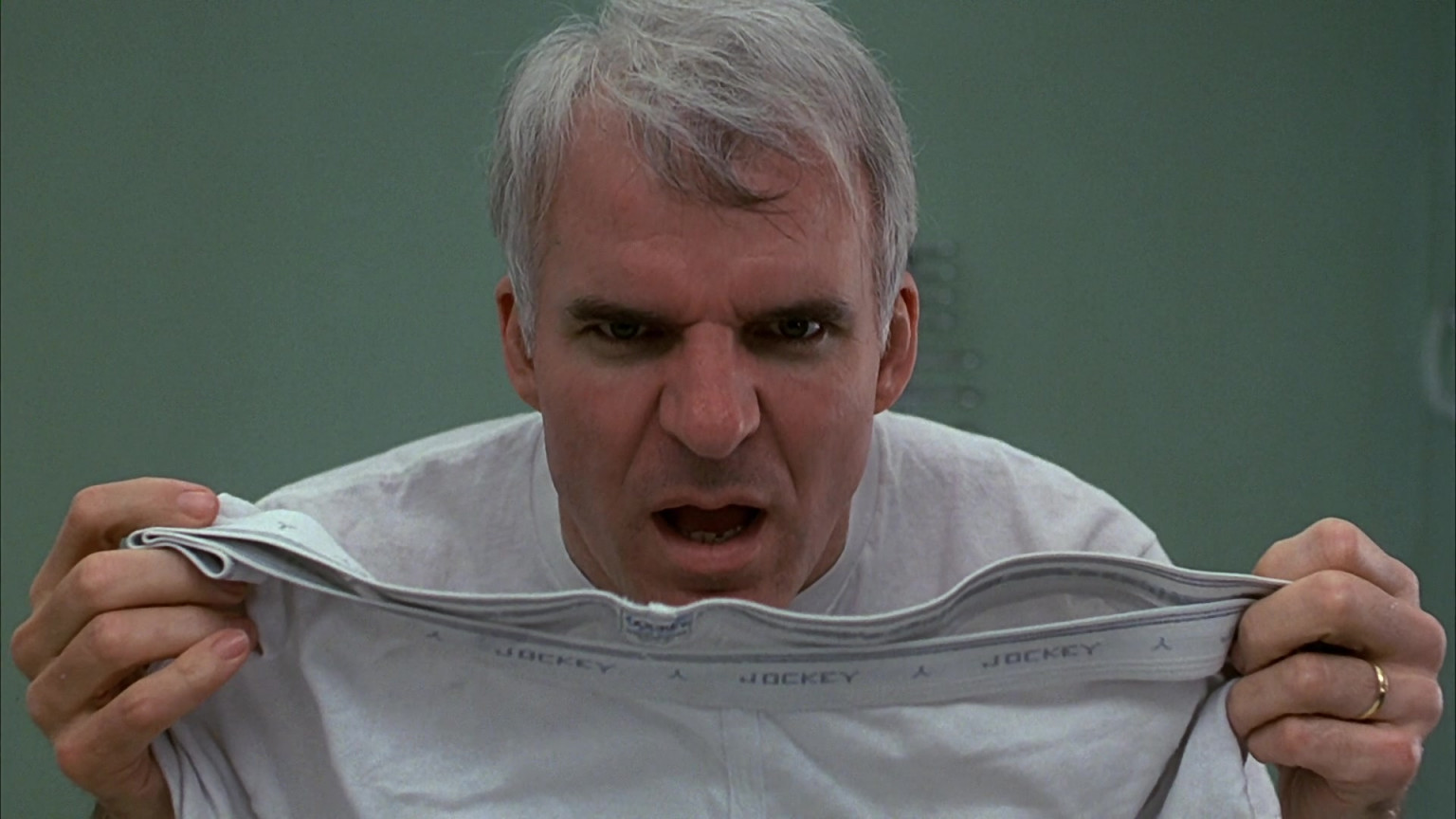 Jockey Underwear Held By Steve Martin As Neal Page In Planes, Trains