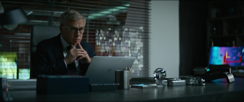 Microsoft Surface Laptop Used by Christoph Waltz as Regus Patoff in The Consultant S01E06 Glass (1)