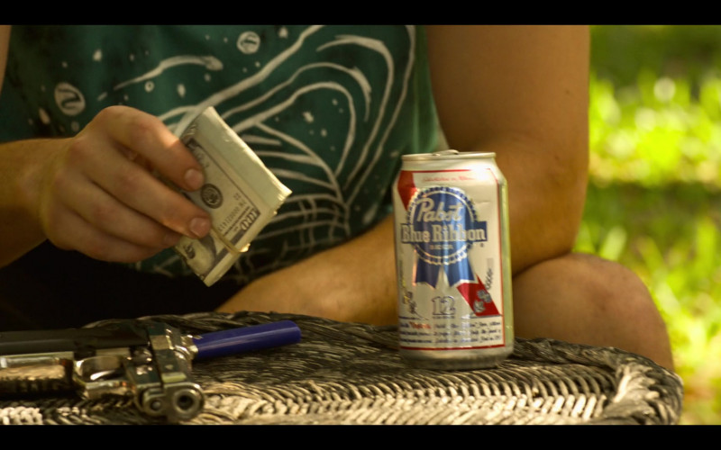 Pabst Blue Ribbon Beer Cans in Outer Banks S03E08 "Tapping the Rudder" (2023)