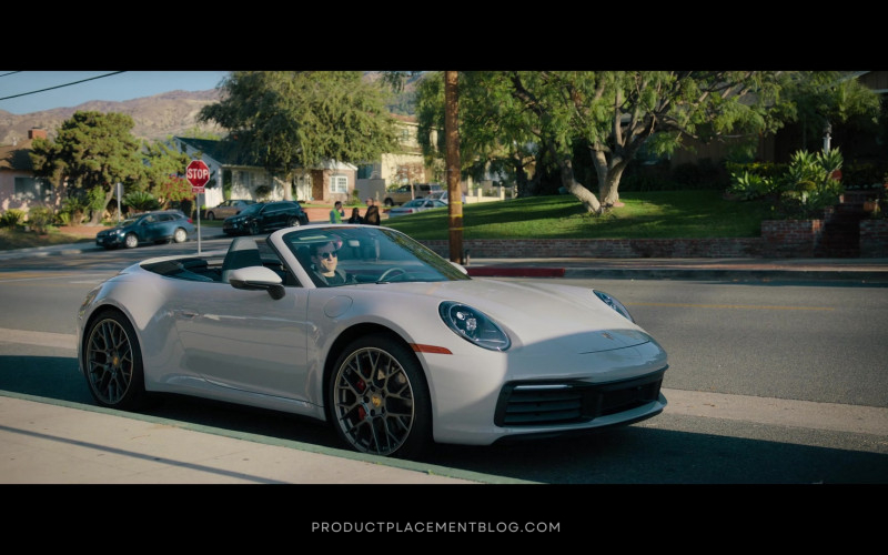 Porsche 911 Cabriolet White Car of Ashton Kutcher as Peter in Your Place or Mine (2023)