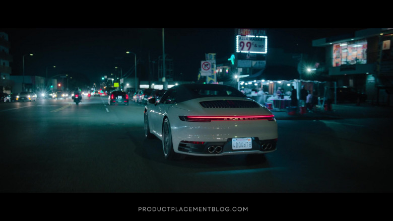 Porsche 911 Cabriolet White Car Driven by Ashton Kutcher as Peter in Your Place or Mine 2023 Movie (6)