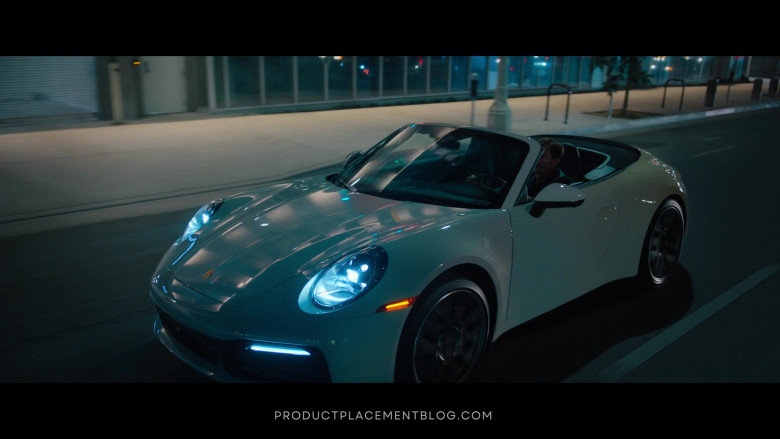 Porsche 911 Cabriolet White Car Driven by Ashton Kutcher as Peter in Your Place or Mine 2023 Movie (7)