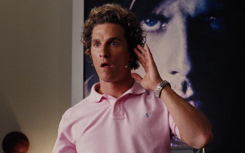 Ralph Lauren Pink Polo Shirt Worn by Matthew McConaughey as Rick ‘The Pecker' Peck in Tropic Thunder (2008)