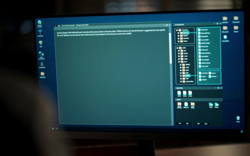 Samsung PC Monitor in Will Trent S01E05 The Look Out (2023)