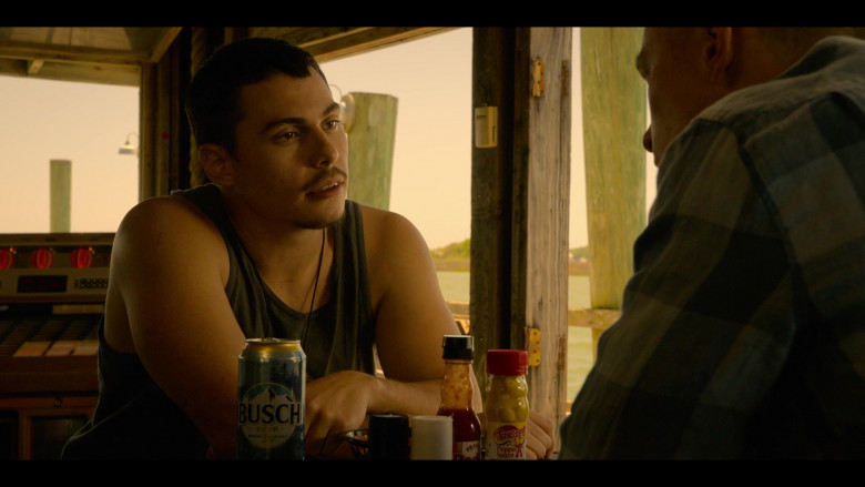 Texas Pete Pepper Sauce and Busch Beer in Outer Banks S03E04 The Diary (2023)