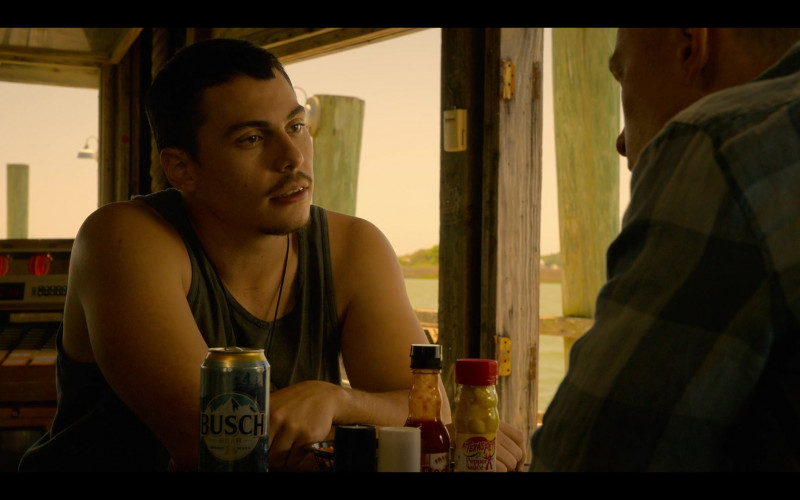 Texas Pete Pepper Sauce and Busch Beer in Outer Banks S03E04 The Diary (2023)