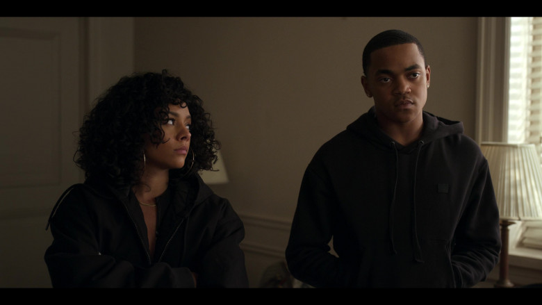 Acne Studios Hoodie Worn by Michael Rainey Jr. Tariq St. Patrick in Power Book II Ghost S03E01 Your Perception, Your Reality (2023)