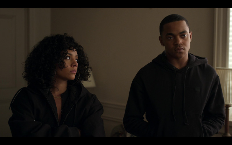 Acne Studios Hoodie Worn by Michael Rainey Jr. Tariq St. Patrick in Power Book II Ghost S03E01 Your Perception, Your Reality (2023)