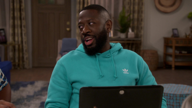 Adidas Men's Hoodie Worn by Sheaun McKinney in The Neighborhood S05E14 Welcome to New Beginnings (2023)