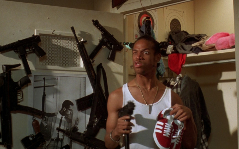 Adidas Red Sneakers of Marlon Wayans as Loc Dog in Don't Be a Menace to South Central While Drinking Your Juice in the Hood (1996)
