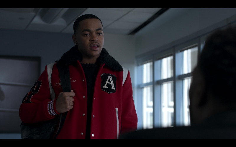 Amiri Wool Jacket Worn by Michael Rainey Jr. as Tariq St. Patrick in Power Book II Ghost S03E01 Your Perception, Your Reality (1)