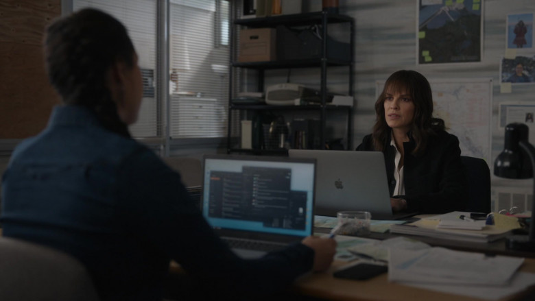 Apple MacBook Laptop Used by Hilary Swank in Alaska Daily S01E08 Tell a Reporter Not to Do Something and Suddenly It's a Party (1)