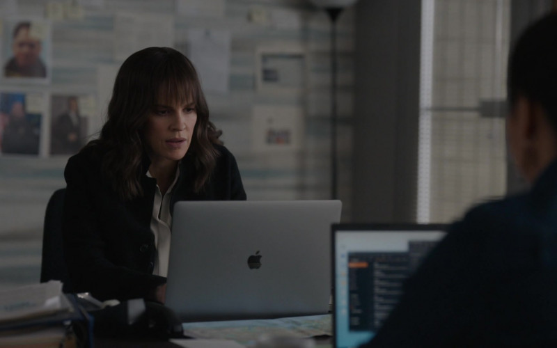 Apple MacBook Laptop Used by Hilary Swank in Alaska Daily S01E08 Tell a Reporter Not to Do Something and Suddenly It's a Party (3)