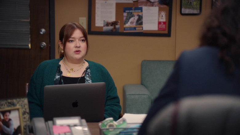 Apple MacBook Laptop Used by Kelli Ogmundson as Dolores Stubb in Animal Control S01E03 Cougars and Kangaroos (2023)