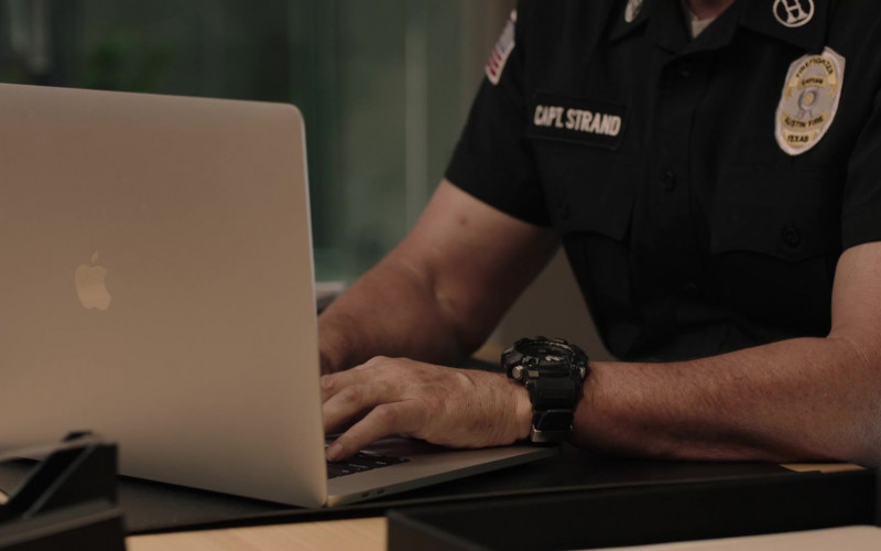 Apple MacBook Laptop and Casio G-Shock Watch in 9-1-1 Lone Star S04E06 This Is Not a Drill (2023)