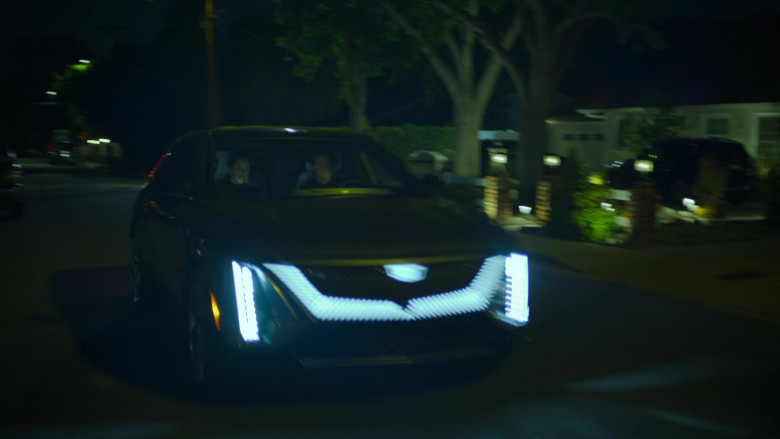 Cadillac Lyriq Electric SUV Driven by Rob Lowe as Ellis Dragon in Unstable S01E04 Pilgrims and Sex Parties (2)