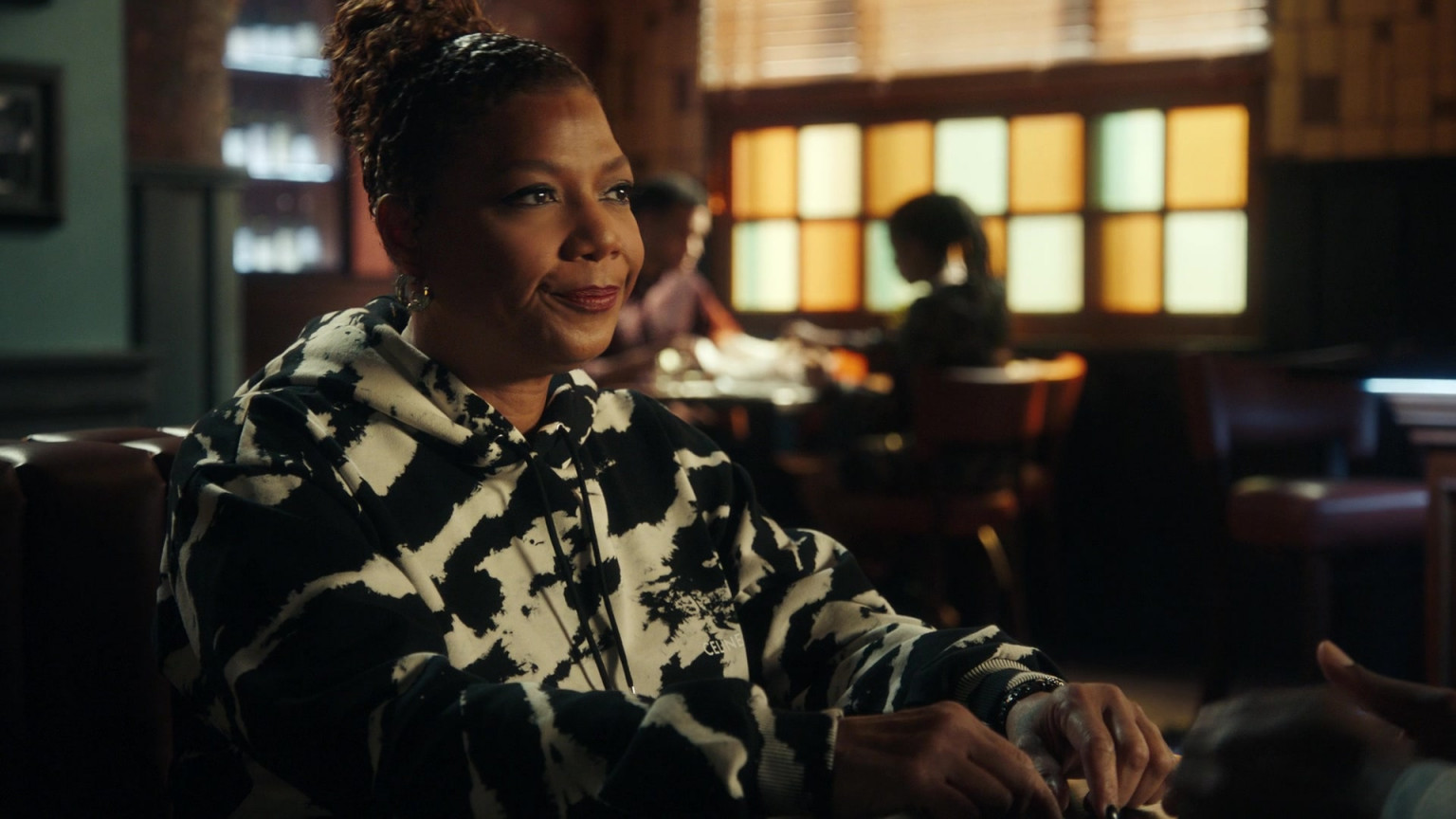Celine Women's Hoodie Worn By Queen Latifah As Robyn McCall In The Equalizer S03E13 "Patriot