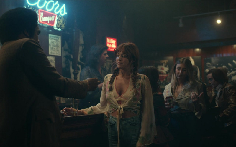 Coors Banquet and Miller High Life Beer Signs in Daisy Jones & The Six S01E02 Track 2 I'll Take You There (2023)