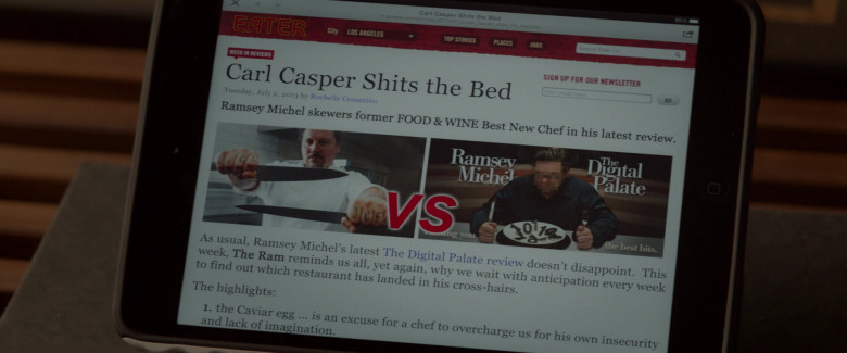 Eater LA Website in Chef (2014)