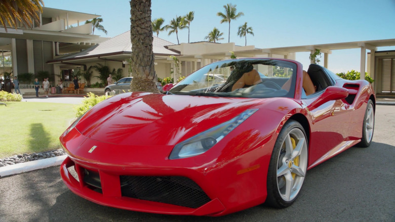Ferrari 488 Spider Red Sports Car of Jay Hernandez in Magnum P.I. S05E04 NSFW 2023 (1)